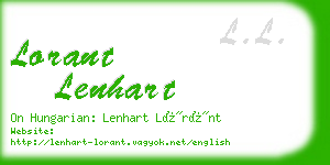 lorant lenhart business card